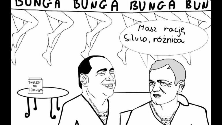Bunga bunga Berlusconiego z Tuskiem
