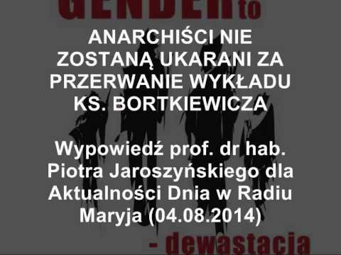 Anarchiści nie zostaną ukarani za przerwanie wykładu ks. Bortkiewicza