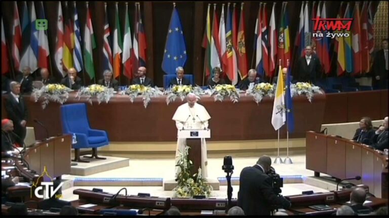 Przemówienie papieża Franciszka wygłoszone na forum Rady Europy