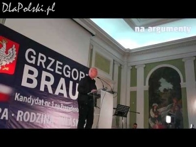 Leszek Żebrowski na konwencji Grzegorza Brauna