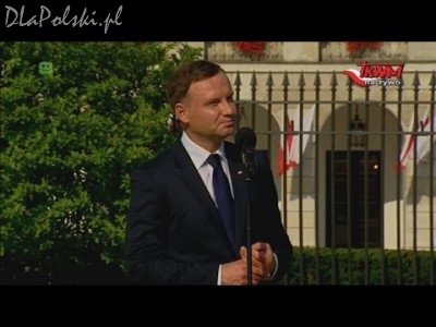 Spotkanie i przemówienie prezydenta Andrzeja Dudy z mieszkańcami Warszawy