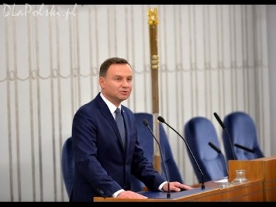 Przemówienie prezydenta Andrzeja Dudy wygłoszone podczas pierwszego posiedzenia Senatu IX kadencji