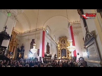 Transmisja Mszy św. w intencji Ojczyzny z kościoła Świętego Krzyża na Krakowskim Przedmieściu
