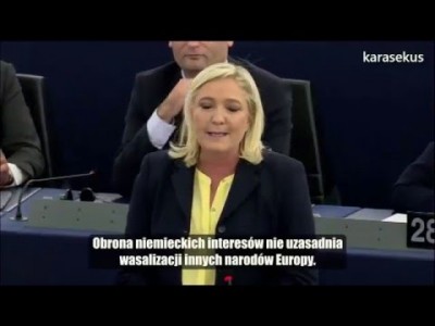 Marine Le Pen: Ja pani nie uznaję, pani Merkel