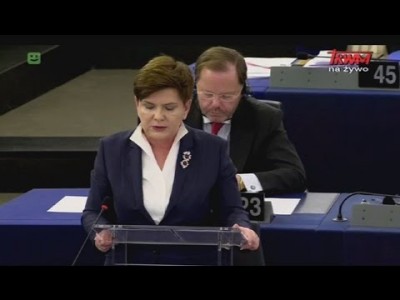 Wystąpienie premier Beaty Szydło podczas debaty w Parlamencie Europejskim
