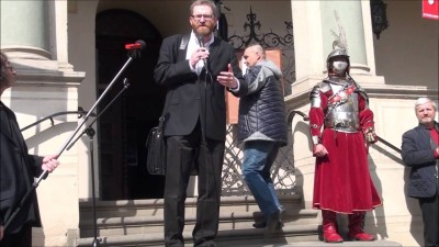 Grzegorz Braun w Poznaniu na uroczystościach 1050 lecia Chrztu Polski