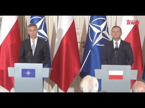 Konferencja prezydenta Polski Andrzeja Dudy i sekretarza generalnego NATO Jensa Stoltenberga