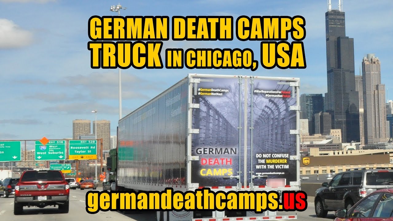 “German Death Camps” truck w Chicago