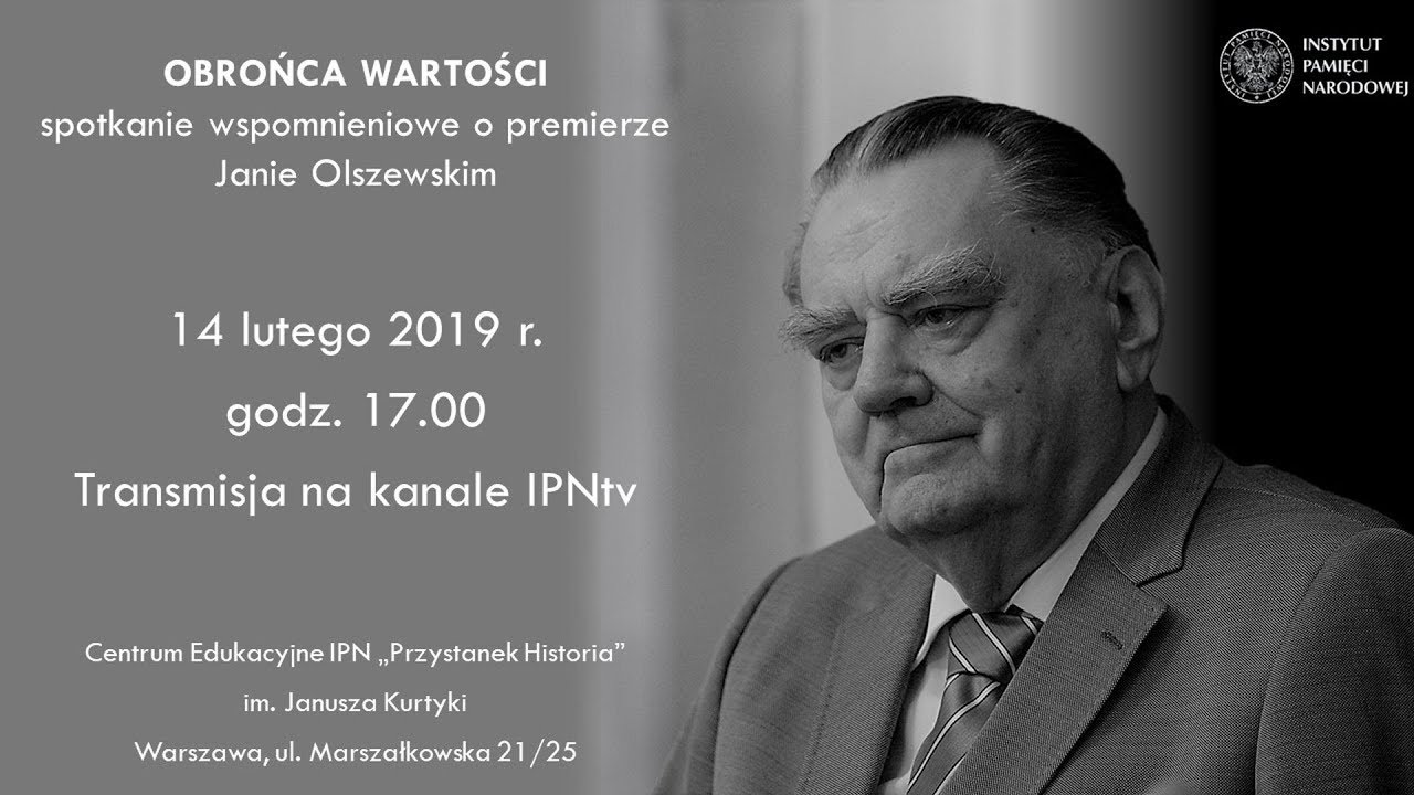 Obrońca wartości – spotkanie wspomnieniowe o premierze Janie Olszewskim