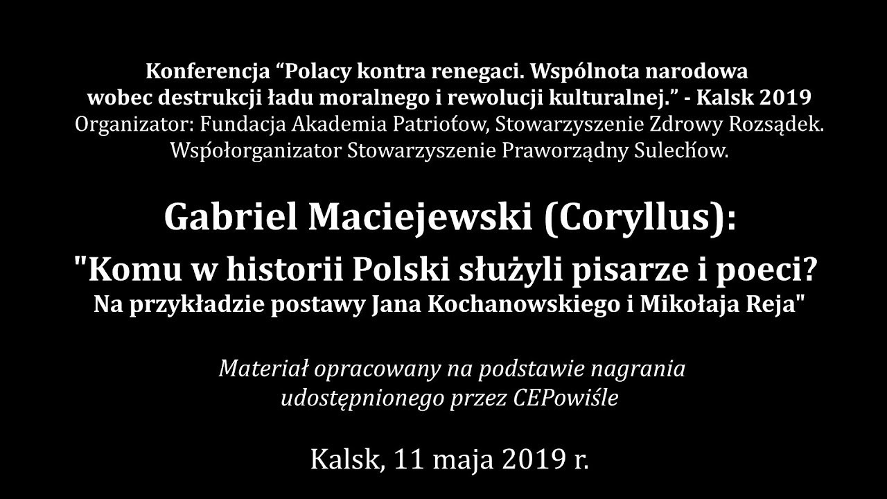 Komu w historii Polski służyli pisarze i poeci? Np. Kochanowski i Rej…