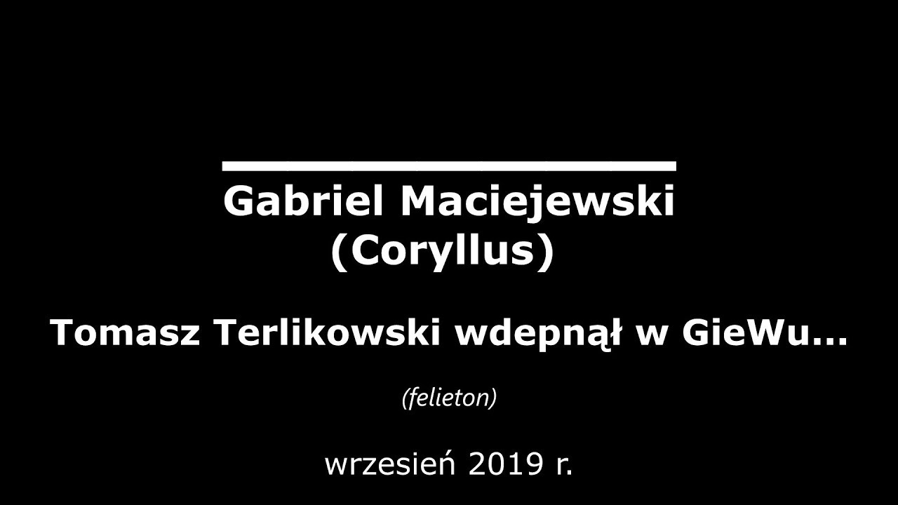Tomasz Terlikowski wdepnął w GieWu