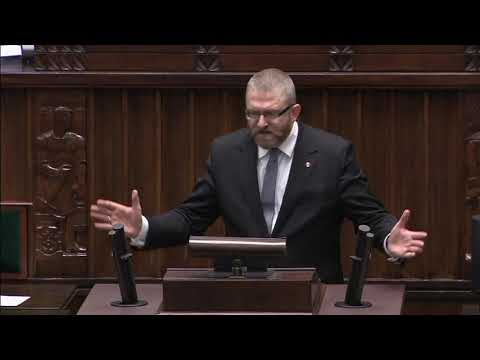 Grzegorz Braun po raz pierwszy przemawia z trybuny Sejmu RP