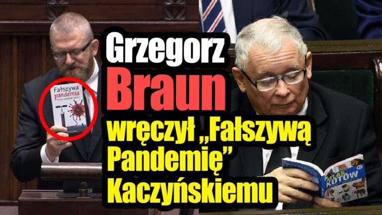 Kaczyński przyjął prezent od Brauna