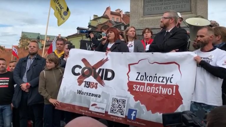 MEGA protesty w Warszawie ws. „plandemii” – 10.10.2020
