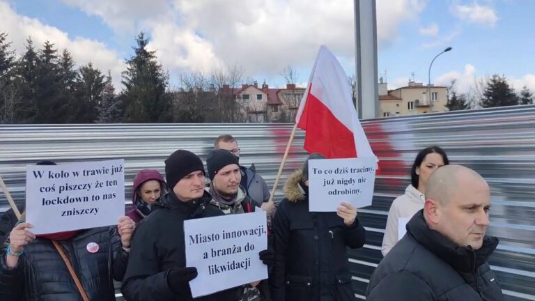 PROTEST rzeszowskich TAKSÓWKARZY!