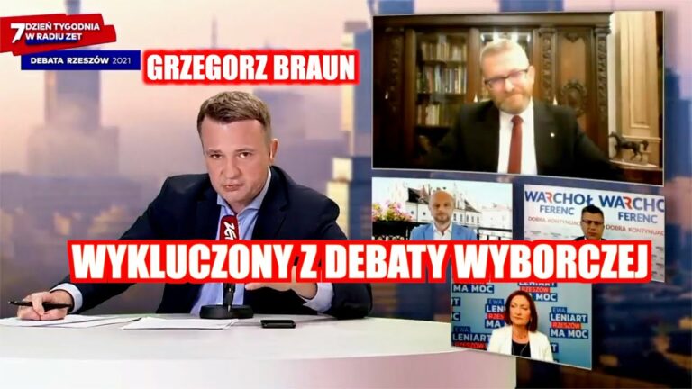 Grzegorz Braun WYKLUCZONY z DEBATY wyborczej RADIA ZET