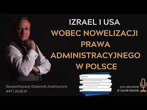 Izrael i USA wobec nowelizacji prawa administracyjnego w Polsce