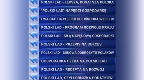 „Polski Ład” w paskach TVP…