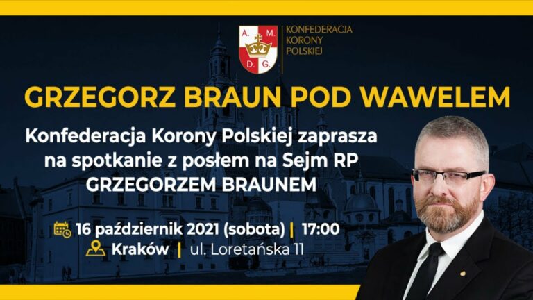 Grzegorz Braun pod Wawelem