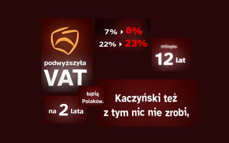 Kłamstwa PO-PiS-u. Podatek VAT!