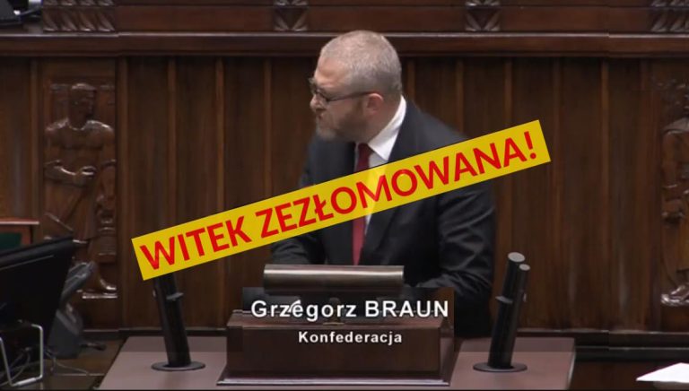 Grzegorz Braun o Elżbiecie Witek – w podziękowaniu za lata zniewag i lekceważenia prawa!