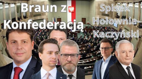 O powrocie Brauna do Konfederacji i o tajnej umowie pomiędzy Hołownią i Kaczyńskim