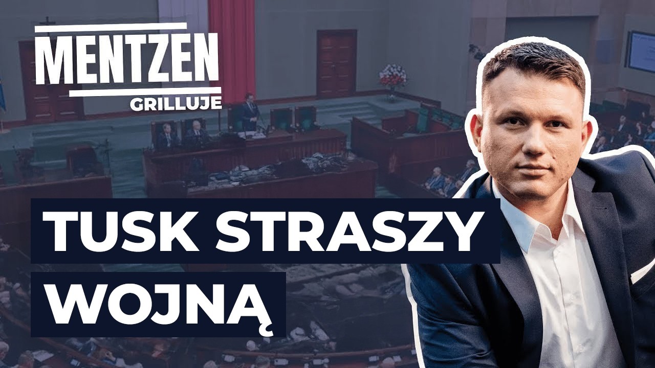 Mentzen o hipokryzji Tuska w sprawie wojny